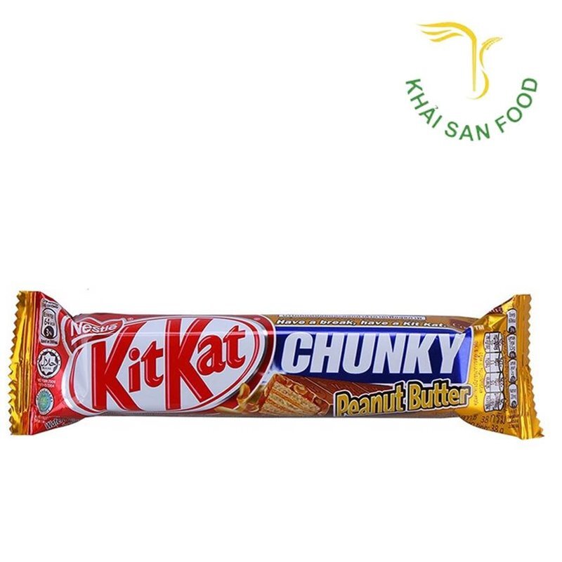 Bánh xốp phủ socola KitKat Chunky Bơ Đậu Phộng 38g