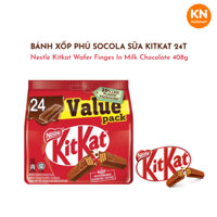 Bánh xốp phủ socola sữa Kitkat gói 24 thanh x 17g