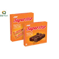 Bánh Xốp Phủ Socola Superstar Triplet Chocolate hộp 216g