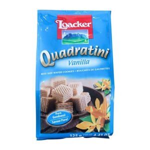 Bánh xốp Quadratini Kem hạt dẻ hiệu Loacker 125g