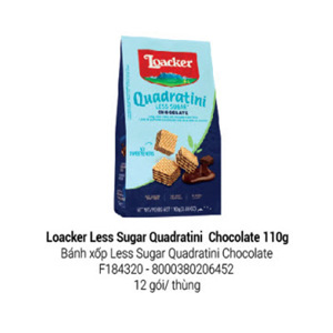 Bánh xốp Quadratini Tiramisu hiệu Loacker 110g