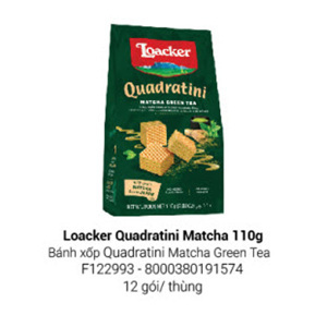 Bánh xốp Quadratini Tiramisu hiệu Loacker 110g