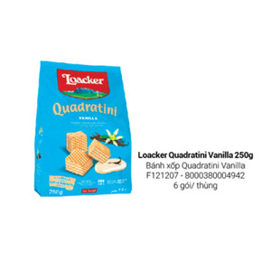 Bánh xốp Quadratini Vani Loacker 250g