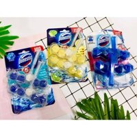 (banoi124) (freeship) VỈ 4 VIÊN KHỬ MÙI BỒN CẦU, LOẠI BỎ VI KHUẨN, TẨY RỬA MẢNG BÁM DOMESTOS-ĐỨC