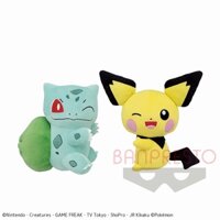 [Banpresto] Gấu bông Pokemon Hobebita Đồ chơi nhồi bông nuigurumi Fushigidane Pichu chính hãng Nhật Bản