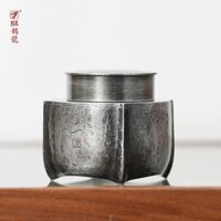 Banxilong retro thiếc có thể thiếc nguyên chất trà có thể sửa chữa hoàn toàn thủ công trà Fuji kho mini nhỏ kín có thể hũ sứ đựng trà
