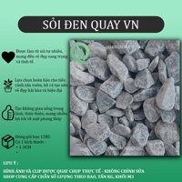 (Bao 12KG) Sỏi Đen Quay - Sỏi trang trí sân vườn, sỏi rải hồ cá, sỏi chậu cây, sỏi tiểu cảnh