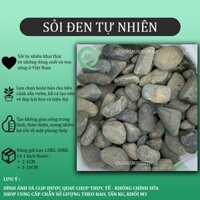 (Bao 12KG) Sỏi Đen Tự Nhiên - Sỏi trang trí sân vườn, sỏi rải hồ cá, sỏi chậu cây, sỏi tiểu cảnh
