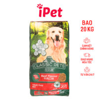 [Bao 20Kg] Thức Ăn Cho Chó Lớn Hạt Khô Classic Adult 20 Kg - iPet Shop