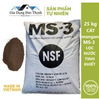 (bao 25kg) Cát mangan MS-3 lọc sắt và các kim loại nặng trong nước. lọc nước bể cá, nước giếng khoan