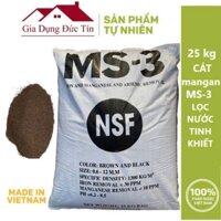 Bao 25kg cát mangan MS-3 lọc sắt và các kim loại nặng trong nước giếng khoan, nước đầu nguồn.