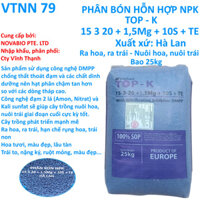 BAO 25KG NPK 15 3 20 + 1,5MG + 10S + TE HÀ LAN. NUÔI HOA, NUÔI TRÁI TỐT