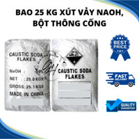 Bao 25kg Xút vảy naoh 99% nhiên liệu làm mỹ phẩm