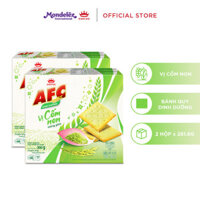 [BAO BÌ GIAO NGẪU NHIÊN] Bánh Cracker Dinh Dưỡng AFC Vị Cốm Non, Combo 2 Hộp  X 261.6Gr