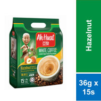 (Bao Bì Mới ) Cà phê trắng Ah Huat hạt dẻ đường mía- AhHuat white coffee Hazelnut Cane Sugar Malaysia