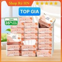 (BAO BÌ MỚI) Giấy ăn rút Top Gia Sắc Hạ thùng 36 gói 4 lớp dập vân 4D chắc chắn siêu dai