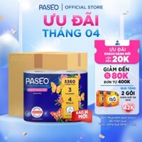 [BAO BÌ MỚI] Thùng 12 lốc giấy vệ sinh PASEO 3 lớp mềm mịn cao cấp, 4 cuộn/lốc
