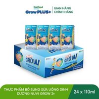 (BAO BÌ MỚI) THÙNG 24 HỘP 180/ 110ML NUVI GROW 2+ SỮA BỘT PHA SẴN CHO BÉ TRÊN 2 TUỔI - NUTIFOOD SHOP