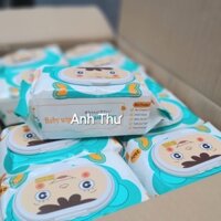 [Bao bì xanh] Combo 10 gói khăn ướt Baby cân nặng 600g/gói (dòng baby wipes 250g) không mùi,  khổ giấy 18 x 24