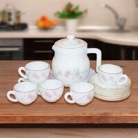 (Bao bù đổ vỡ) Bộ tách trà men ngọc sứ Mỹ USA Home set (loại chén nhỏ)
