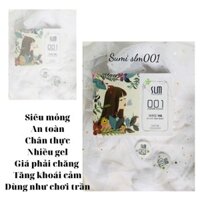 [BAO CAO SU 001MM SIÊU MỎNG] Hộp bao cao su slm001 siêu mỏng. Dùng được cả năm. Giá gốc 2.700.000 còn 2.100.000