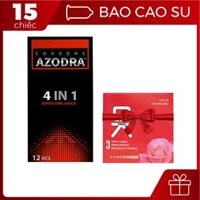 Bao Cao Su Azodra Gân Gai 15 chiếc  Tặng bao cao su Ok không mùi hộp nhỏ