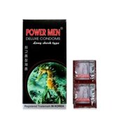 Bao Cao Su Cá Ngựa Đen Kéo Dài Thời Gian Power Men Long Shock Type - Chính Hãng 100 - Che Tên Sản Phẩm