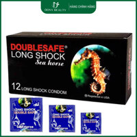 Bao Cao Su Cá Ngựa Siêu Mỏng Thân Bi Kéo Dài Thời Gian Quan Hệ Double Long Shock
