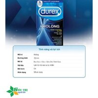 Bao cao su cao cấp kéo dài thời gian quan hệ Durex Prolong 3 cái [HÀNG MỸ]