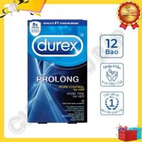 Bao cao su cao cấp kéo dài thời gian quan hệ có gân và gai Durex Prolong