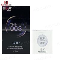 Bao cao su Drywell Ultra Thin 003 hộp 12 chiếc siêu mỏng chính hãng