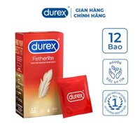 Bao cao su Durex Fetherlite siêu mỏng size 52mm hộp 12c