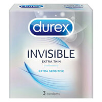 Bao cao su Durex Invisible Extra Thin Extra Sensitive 1 Hộp 3 Bao