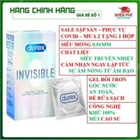 Bao cao su Durex invisible mỏng, an toàn, uy tín hộp 10c bcs - az