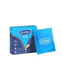 Bao cao su Durex Jeans ôm sát, nhiều gel bôi trơn hộp 3 cái