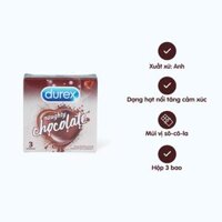 Bao cao su DUREX Naughty Chocolate hương socola (hộp 3 cái)