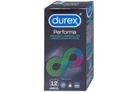 Bao cao su Durex Performa có gel bôi trơn, kéo thời điểm cực khoái trong lúc quan hệ (12 cái)