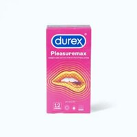 Bao cao su DUREX Pleasuremax có gân và hạt nổi dọc thân bao (hộp 12 cái)