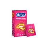 Bao cao su Durex Pleasuremax có gân và hạt nổi dọc thân bao (12 cái)