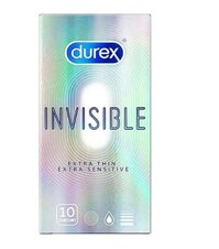 Bao Cao Su Durex Siêu Mỏng Invisible Extra Thin - 100 Hàng Chính Hãng - 10s