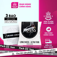 Bao cao su Fiesta kéo dài, siêu mỏng  hộp 3 cái