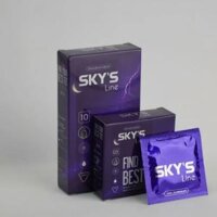 Bao cao su gai siêu mỏng 0.01 SKY'S LINE Hộp 3 cái