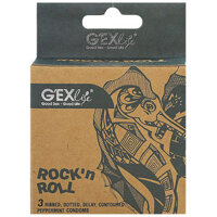 Bao cao su GEXlife Rock'n Roll, với các siêu hạt và vòng gân nổi