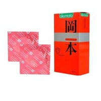 Bao Cao Su Hương Dâu - Có Gel Bôi Trơn - Nhật Bản - okamoto Strawberry - Chính Hãng - Hộp 10 Chiếc