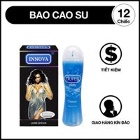 Bao cao su Innova Black Long Shock + Durex Play 50ml