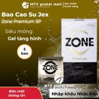 Bao Cao Su Jex Zone Premium Nhật Siêu Mỏng 001 Hộp 5 bao