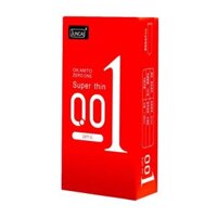 Bao cao su Juncai 001 Okamto Superthin Red – Siêu mỏng, hương vani – Hộp 10 cái