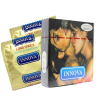 Bao Cao Su Kéo Dài Thời Gian Quan Hệ và Có Gai Innova Đen - Hộp 3 Cái