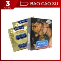 Bao Cao Su Kéo Dài Thời Gian Quan Hệ và Có Gai Innova Đen - Hộp 3 Cái