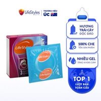 Bao cao su kéo dài thời gian quan hệ LifeStyles Epic có gai hộp 3 bao - BCS Hương dâu Mixed Berry